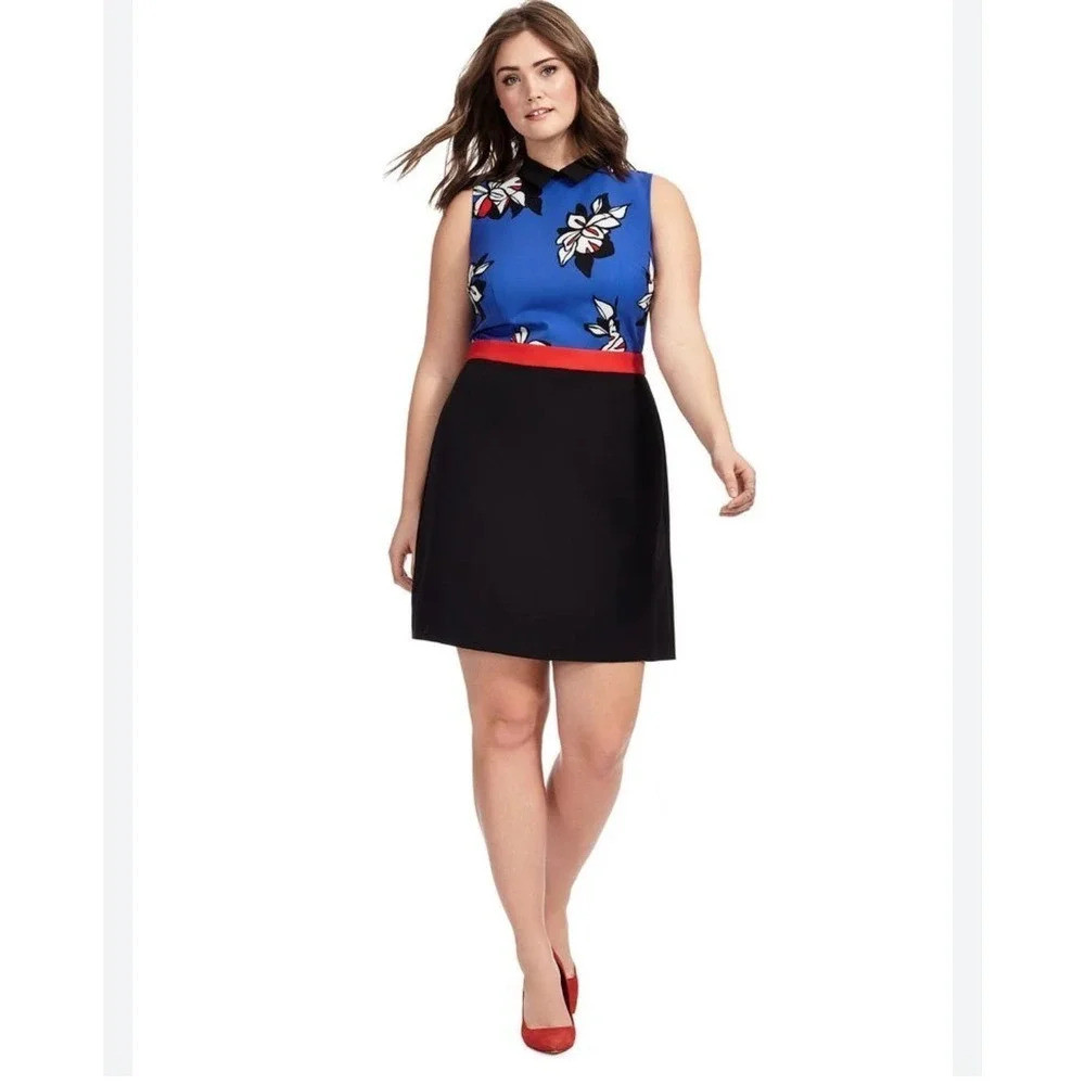 ELOQUII Women's Studio Colorblock Dress Size 20